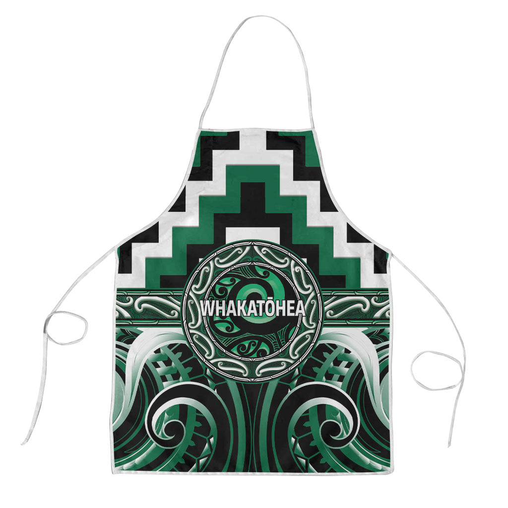 Aotearoa Whakatohea Apron Maori Iwi Poutama Puhoro Tattoo LT14 Green - Polynesian Pride