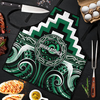 Aotearoa Whakatohea Apron Maori Iwi Poutama Puhoro Tattoo LT14 Green - Polynesian Pride