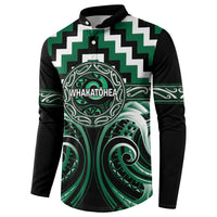 Aotearoa Whakatohea Personalised Button Sweatshirt Maori Iwi Poutama Puhoro Tattoo LT14 - Polynesian Pride