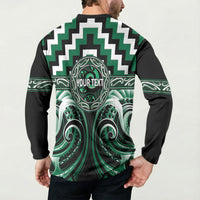 Aotearoa Whakatohea Personalised Button Sweatshirt Maori Iwi Poutama Puhoro Tattoo LT14 - Polynesian Pride