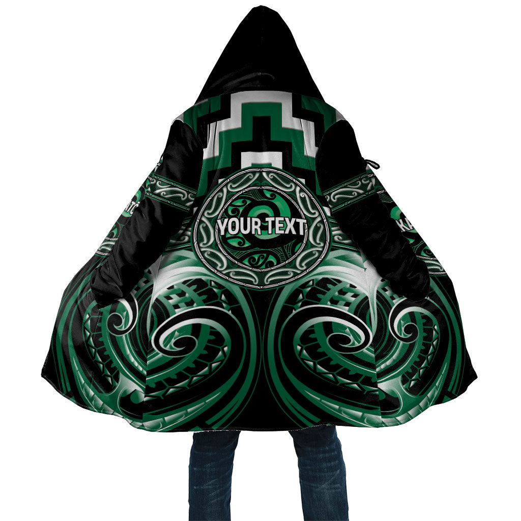 Aotearoa Whakatohea Personalised Cloak Maori Iwi Poutama Puhoro Tattoo LT14 Unisex Green - Polynesian Pride