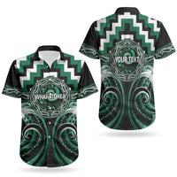 Aotearoa Whakatohea Personalised Couples Matching Off Shoulder Maxi Dress and Hawaiian Shirt Maori Iwi Poutama Puhoro Tattoo LT14 - Polynesian Pride
