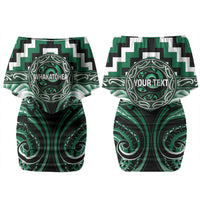 Aotearoa Whakatohea Personalised Couples Matching Off Shoulder Short Dress and Hawaiian Shirt Maori Iwi Poutama Puhoro Tattoo LT14 - Polynesian Pride