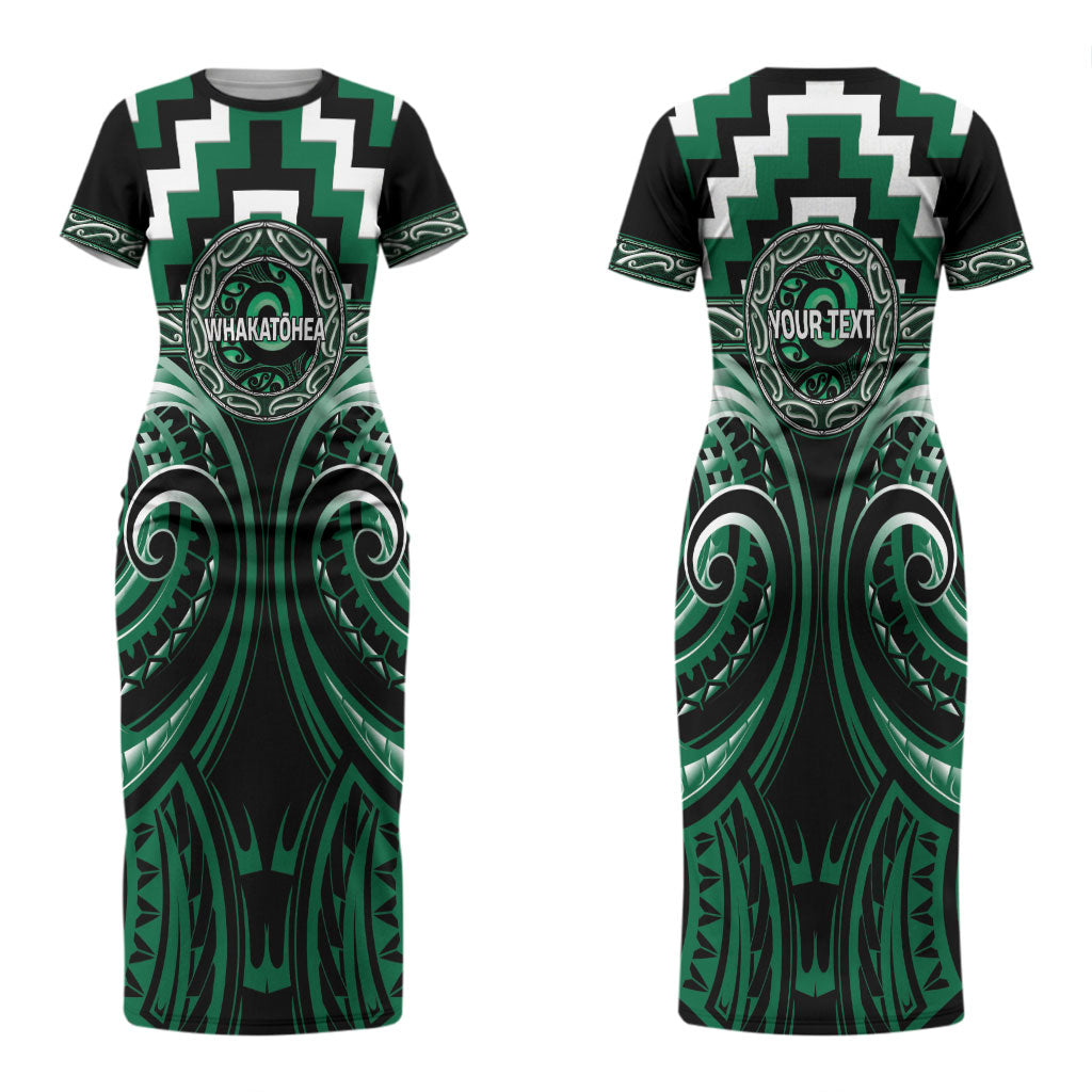 Aotearoa Whakatohea Personalised Couples Matching Short Sleeve Bodycon Dress and Long Sleeve Button Shirt Maori Iwi Poutama Puhoro Tattoo LT14 - Polynesian Pride
