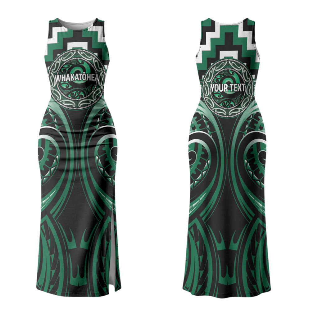 Aotearoa Whakatohea Personalised Couples Matching Tank Maxi Dress and Hawaiian Shirt Maori Iwi Poutama Puhoro Tattoo LT14 - Polynesian Pride
