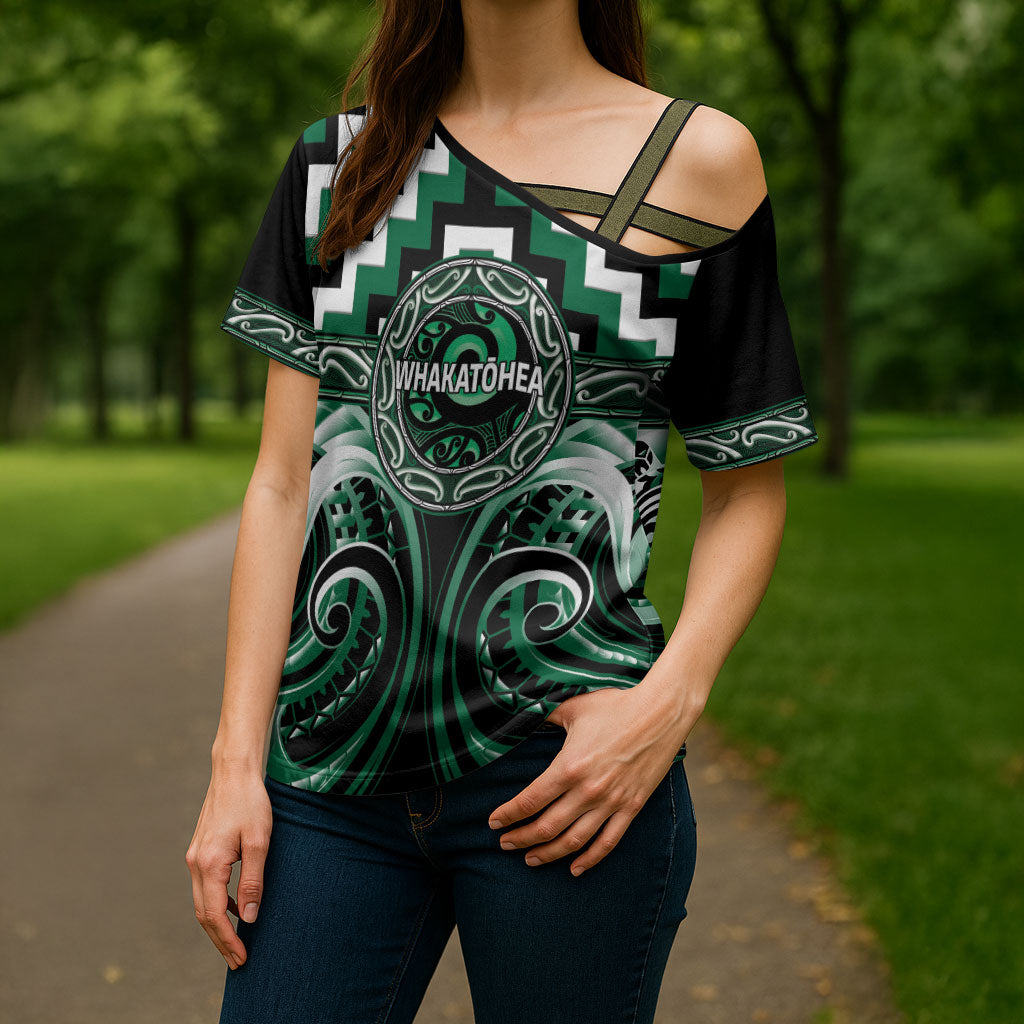 Aotearoa Whakatohea Personalised Cross Shoulder Shirt Maori Iwi Poutama Puhoro Tattoo LT14 - Polynesian Pride