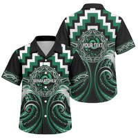 Aotearoa Whakatohea Personalised Family Matching Mermaid Dress and Hawaiian Shirt Maori Iwi Poutama Puhoro Tattoo LT14 Son's Shirt Green - Polynesian Pride