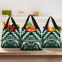 Aotearoa Whakatohea Grocery Bag Maori Iwi Poutama Puhoro Tattoo LT14 3-pack One Size Green - Polynesian Pride