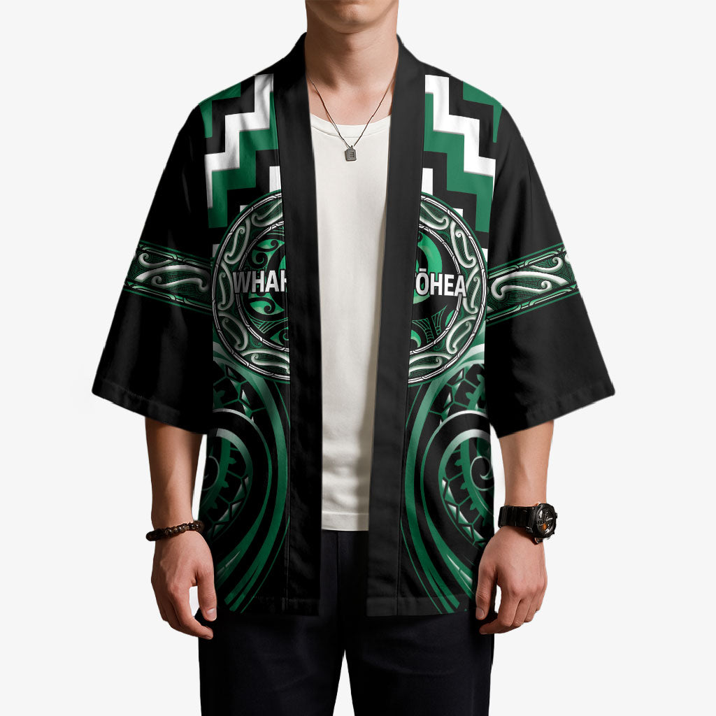 Aotearoa Whakatohea Personalised Kimono Maori Iwi Poutama Puhoro Tattoo LT14 - Polynesian Pride