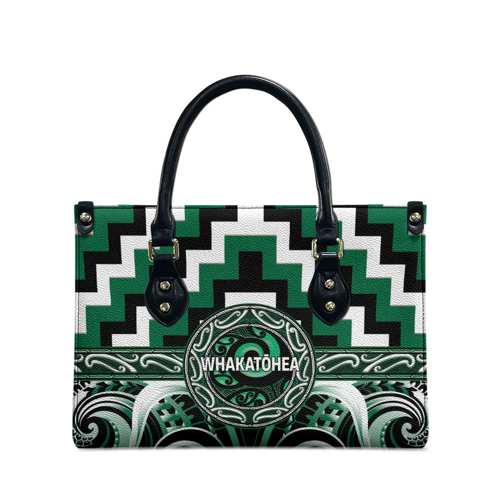 Aotearoa Whakatohea Leather Bag Maori Iwi Poutama Puhoro Tattoo LT14 - Polynesian Pride