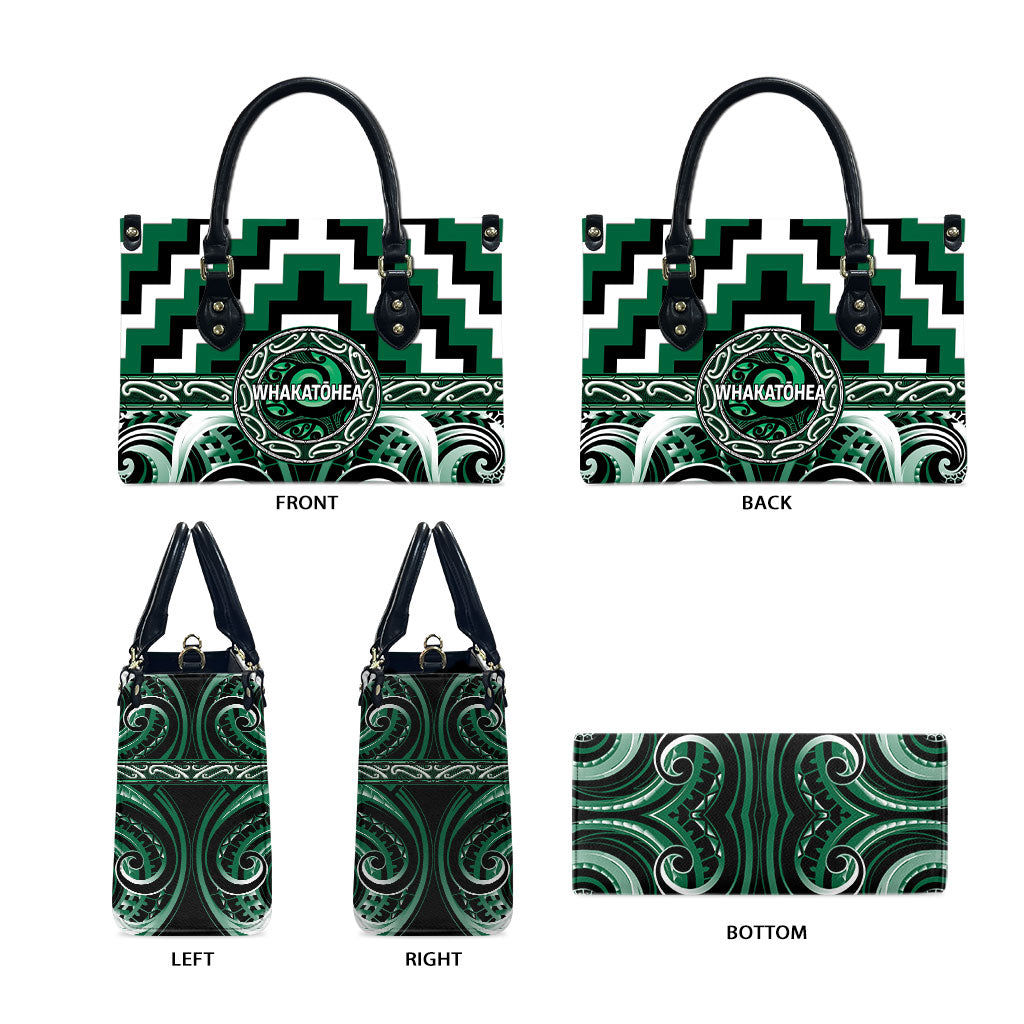 Aotearoa Whakatohea Leather Bag Maori Iwi Poutama Puhoro Tattoo LT14 - Polynesian Pride