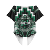 Aotearoa Whakatohea Personalised Off Shoulder Wrap Waist Top Maori Iwi Poutama Puhoro Tattoo LT14 - Polynesian Pride