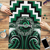 Aotearoa Whakatohea Puzzle Maori Iwi Poutama Puhoro Tattoo LT14 Green - Polynesian Pride