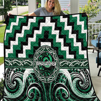 Aotearoa Whakatohea Quilt Maori Iwi Poutama Puhoro Tattoo LT14 Green - Polynesian Pride