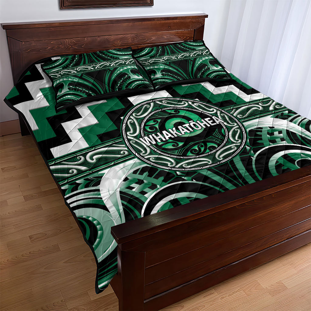 Aotearoa Whakatohea Quilt Bed Set Maori Iwi Poutama Puhoro Tattoo LT14 - Polynesian Pride