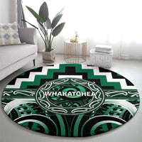 Aotearoa Whakatohea Round Carpet Maori Iwi Poutama Puhoro Tattoo LT14 - Polynesian Pride