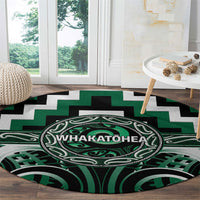Aotearoa Whakatohea Round Carpet Maori Iwi Poutama Puhoro Tattoo LT14 - Polynesian Pride