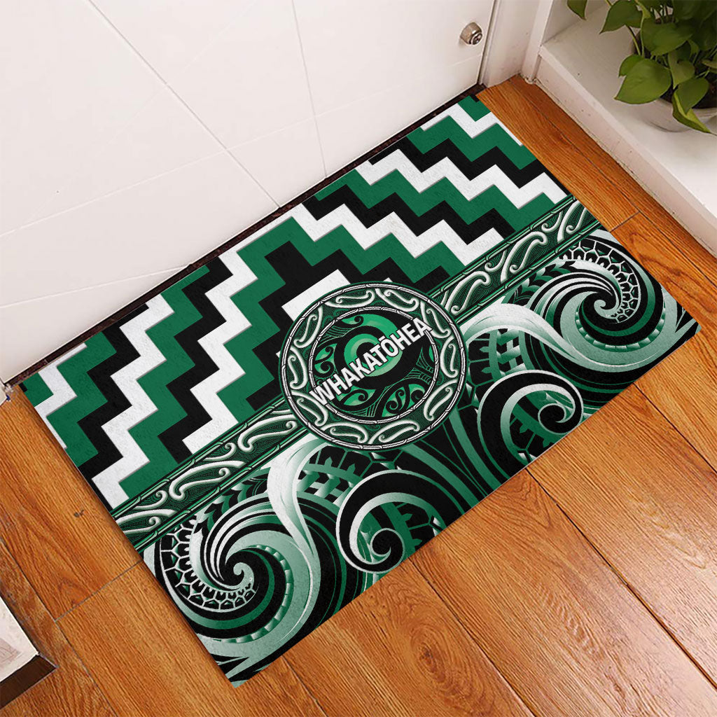 Aotearoa Whakatohea Rubber Doormat Maori Iwi Poutama Puhoro Tattoo LT14 - Polynesian Pride