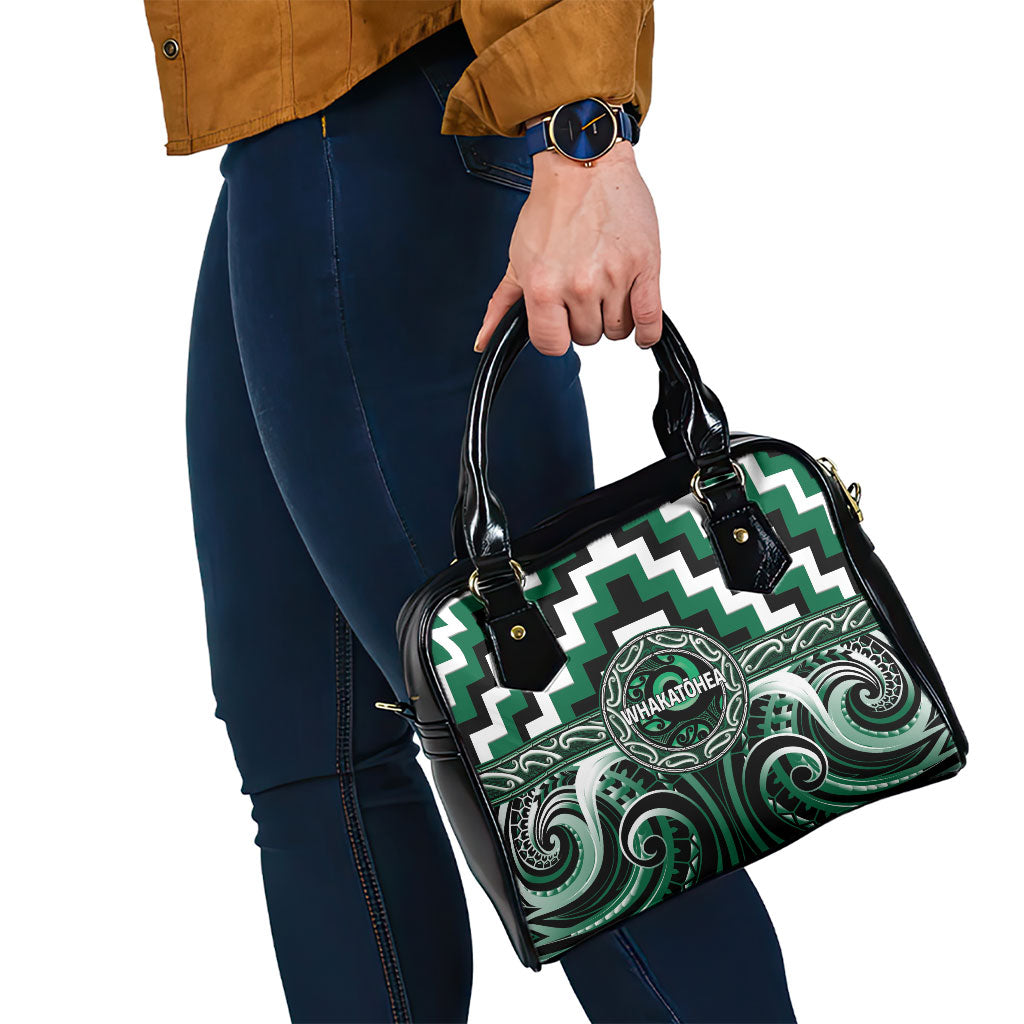 Aotearoa Whakatohea Shoulder Handbag Maori Iwi Poutama Puhoro Tattoo LT14 - Polynesian Pride