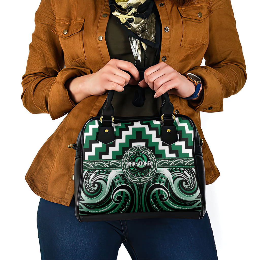 Aotearoa Whakatohea Shoulder Handbag Maori Iwi Poutama Puhoro Tattoo LT14 - Polynesian Pride
