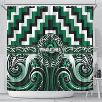 Aotearoa Whakatohea Shower Curtain Maori Iwi Poutama Puhoro Tattoo LT14 - Polynesian Pride