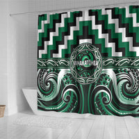 Aotearoa Whakatohea Shower Curtain Maori Iwi Poutama Puhoro Tattoo LT14 - Polynesian Pride