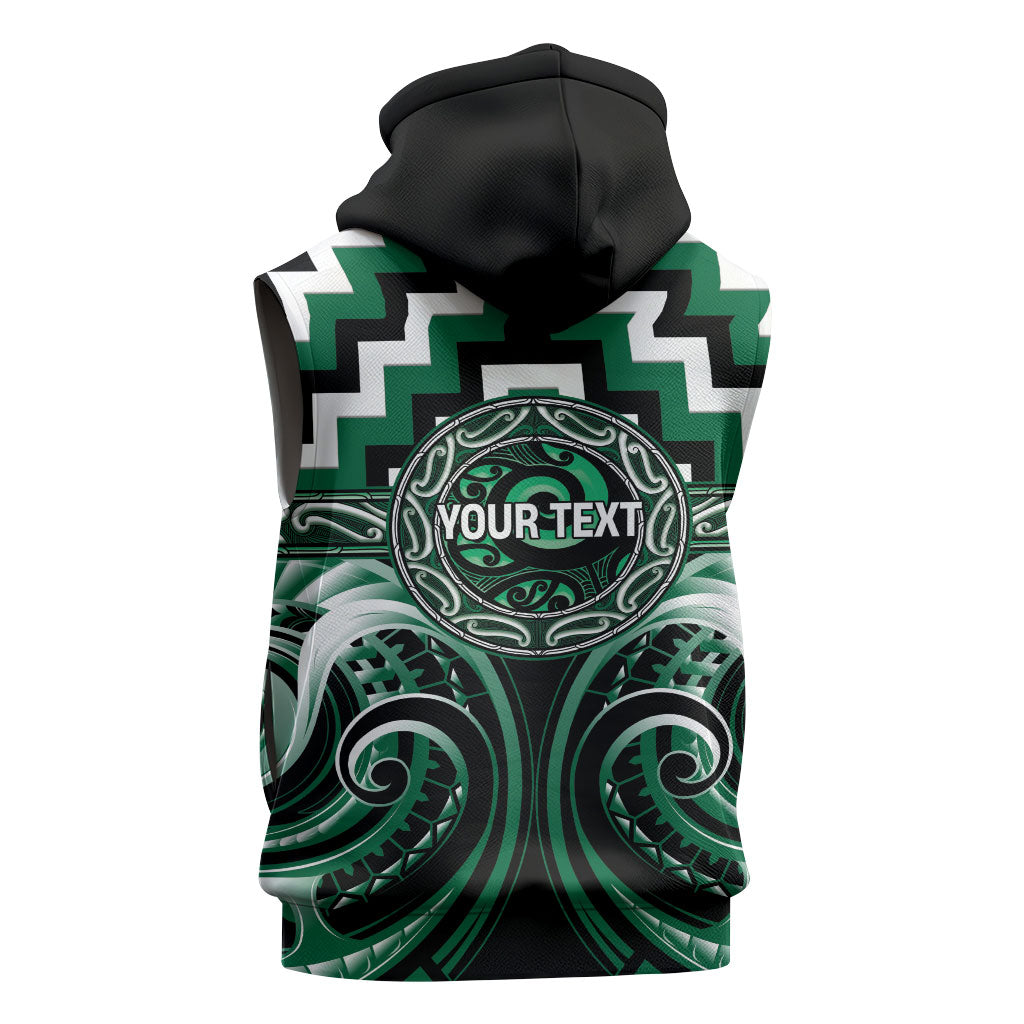 Aotearoa Whakatohea Personalised Sleeveless Hoodie Maori Iwi Poutama Puhoro Tattoo LT14 - Polynesian Pride