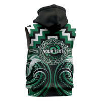 Aotearoa Whakatohea Personalised Sleeveless Hoodie Maori Iwi Poutama Puhoro Tattoo LT14 - Polynesian Pride