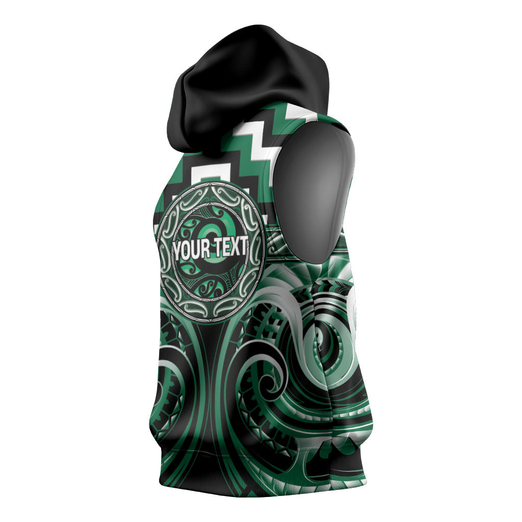 Aotearoa Whakatohea Personalised Sleeveless Hoodie Maori Iwi Poutama Puhoro Tattoo LT14 - Polynesian Pride