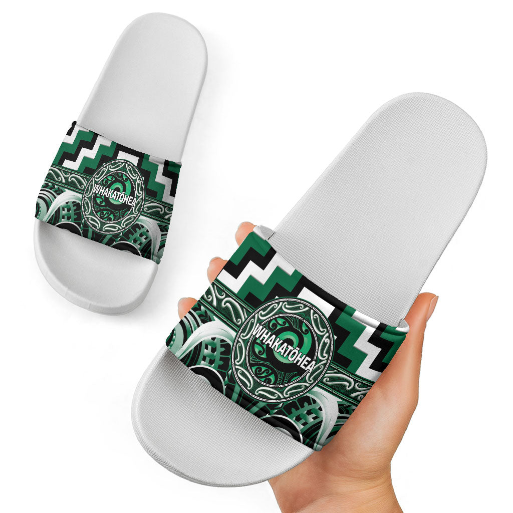 Aotearoa Whakatohea Slide Sandals Maori Iwi Poutama Puhoro Tattoo LT14 - Polynesian Pride