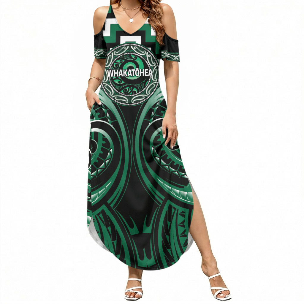 Aotearoa Whakatohea Personalised Summer Maxi Dress Maori Iwi Poutama Puhoro Tattoo