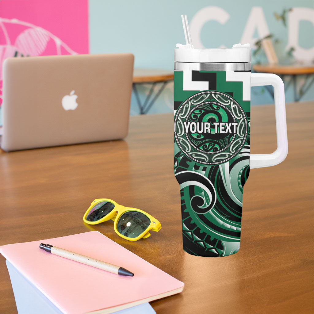 Aotearoa Whakatohea Personalised Tumbler With Handle Maori Iwi Poutama Puhoro Tattoo LT14 - Polynesian Pride