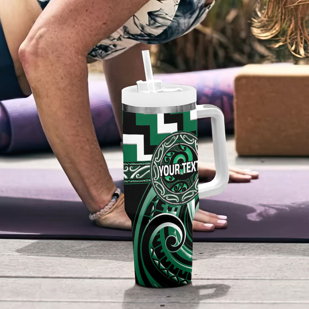 Aotearoa Whakatohea Personalised Tumbler With Handle Maori Iwi Poutama Puhoro Tattoo LT14 - Polynesian Pride
