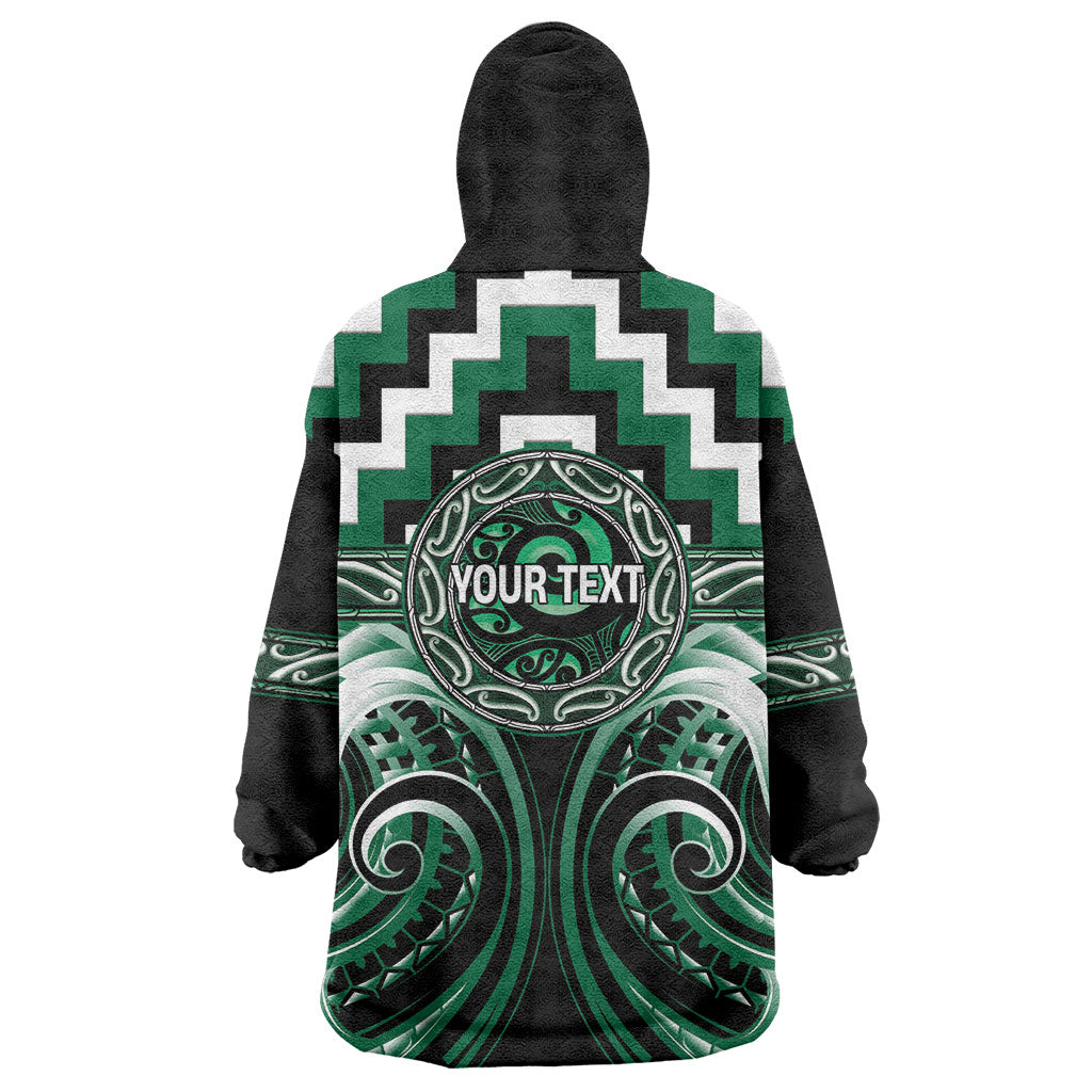 Aotearoa Whakatohea Personalised Wearable Blanket Hoodie Maori Iwi Poutama Puhoro Tattoo LT14 - Polynesian Pride