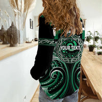 Aotearoa Whakatohea Personalised Women Casual Shirt Maori Iwi Poutama Puhoro Tattoo LT14 - Polynesian Pride