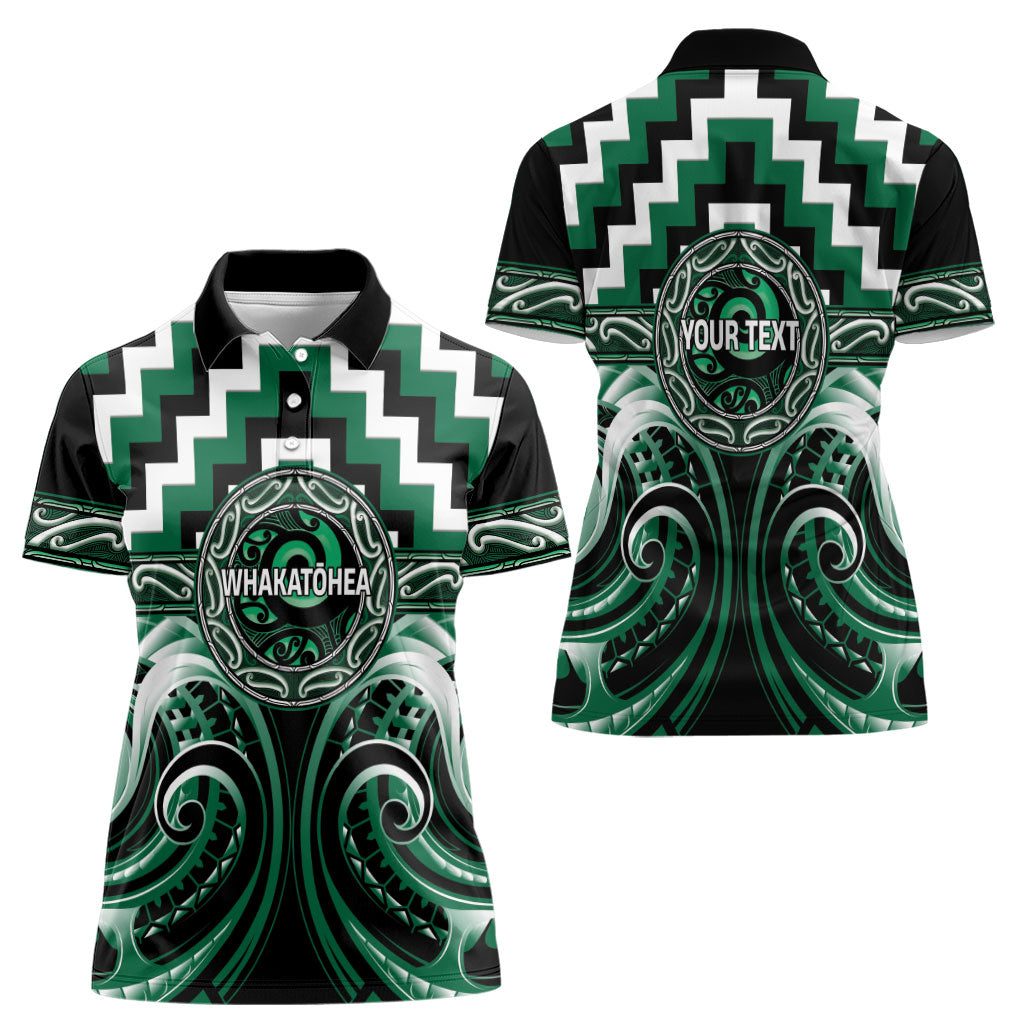 Aotearoa Whakatohea Personalised Women Polo Shirt Maori Iwi Poutama Puhoro Tattoo LT14 - Polynesian Pride