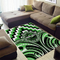 Aotearoa Ngati Awa Area Rug Maori Iwi Poutama Puhoro Tattoo LT14 - Polynesian Pride