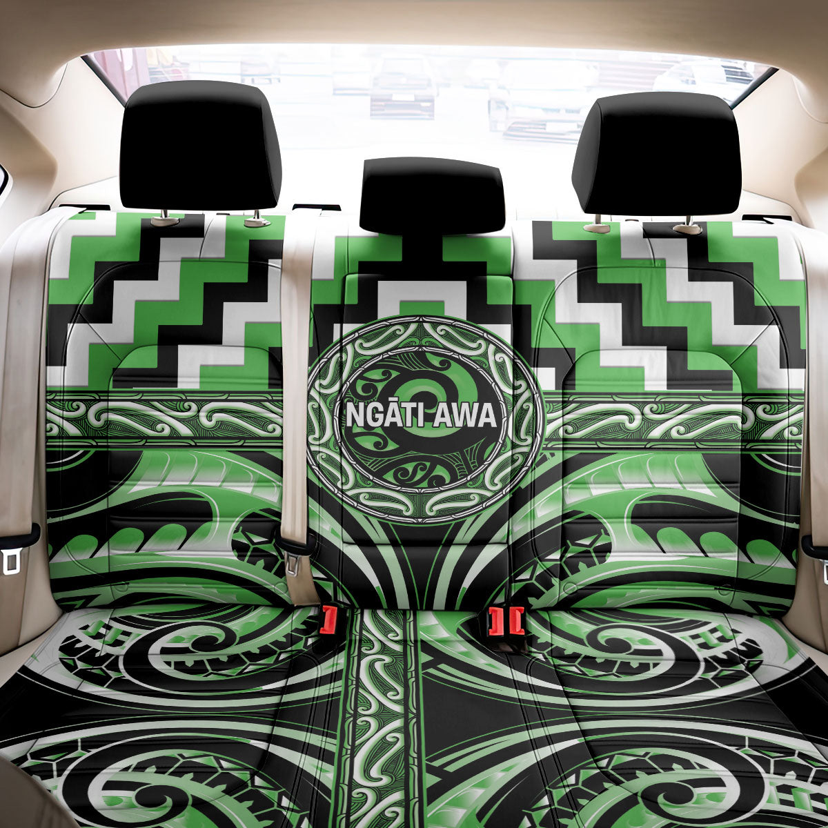 Aotearoa Ngati Awa Back Car Seat Cover Maori Iwi Poutama Puhoro Tattoo LT14 - Polynesian Pride