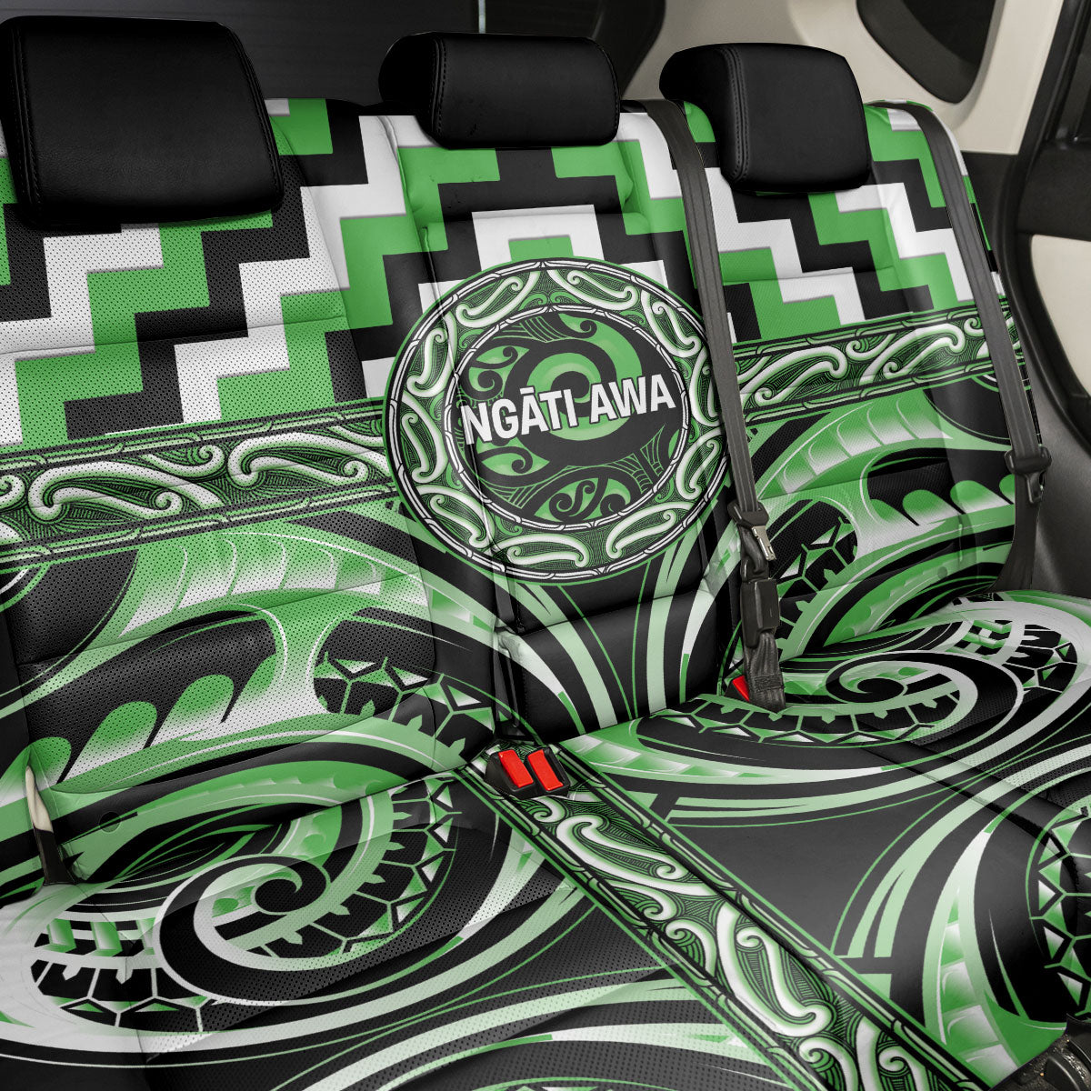 Aotearoa Ngati Awa Back Car Seat Cover Maori Iwi Poutama Puhoro Tattoo LT14 - Polynesian Pride