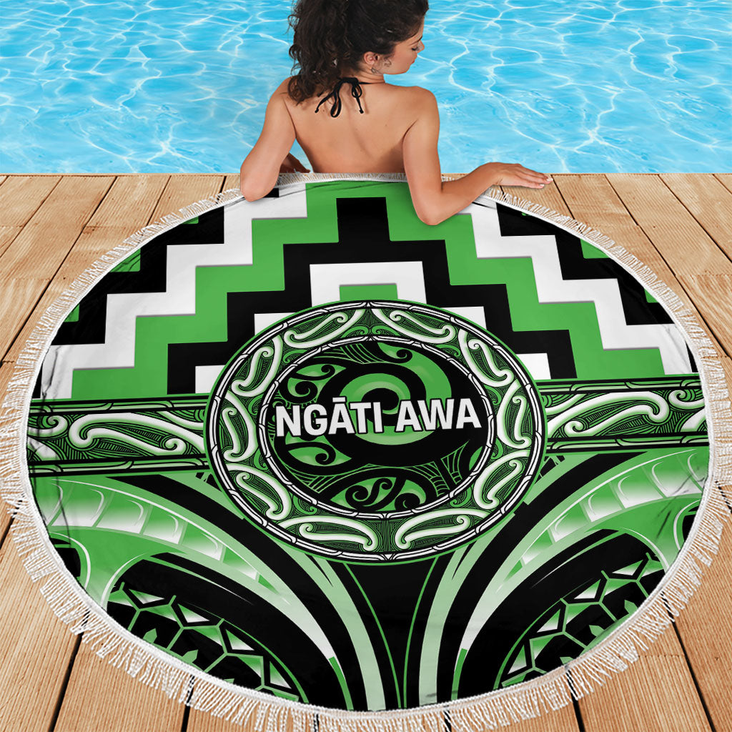 Aotearoa Ngati Awa Beach Blanket Maori Iwi Poutama Puhoro Tattoo LT14 - Polynesian Pride