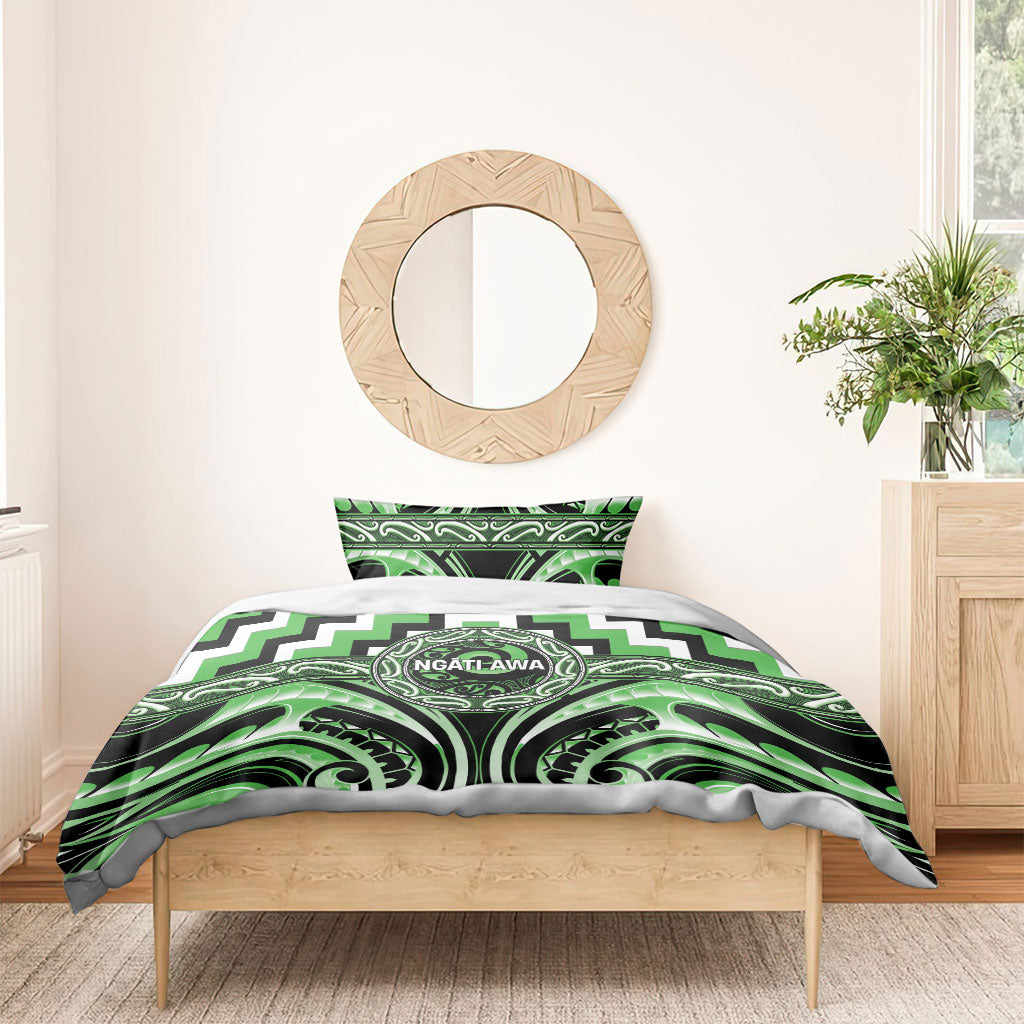 Aotearoa Ngati Awa Bedding Set Maori Iwi Poutama Puhoro Tattoo LT14 - Polynesian Pride