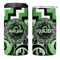 Aotearoa Ngati Awa Personalised 4 in 1 Can Cooler Tumbler Maori Iwi Poutama Puhoro Tattoo LT14 One Size: 16 oz Green - Polynesian Pride