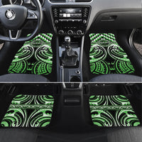 Aotearoa Ngati Awa Personalised Car Mats Maori Iwi Poutama Puhoro Tattoo LT14 Set 4pcs Green - Polynesian Pride