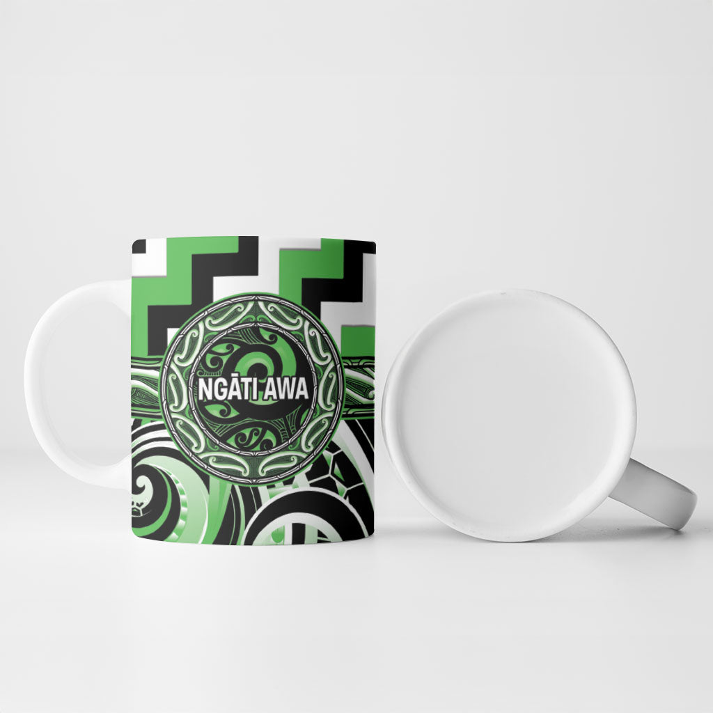 Aotearoa Ngati Awa Personalised Ceramic Mug Maori Iwi Poutama Puhoro Tattoo LT14 - Polynesian Pride