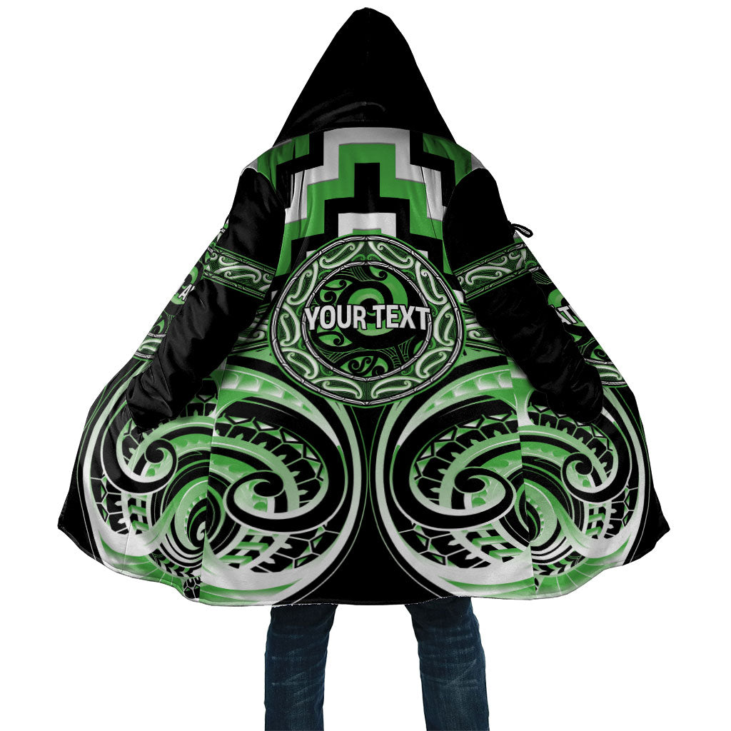 Aotearoa Ngati Awa Personalised Cloak Maori Iwi Poutama Puhoro Tattoo LT14 Unisex Green - Polynesian Pride