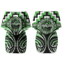Aotearoa Ngati Awa Personalised Couples Matching Off Shoulder Short Dress and Hawaiian Shirt Maori Iwi Poutama Puhoro Tattoo LT14 - Polynesian Pride