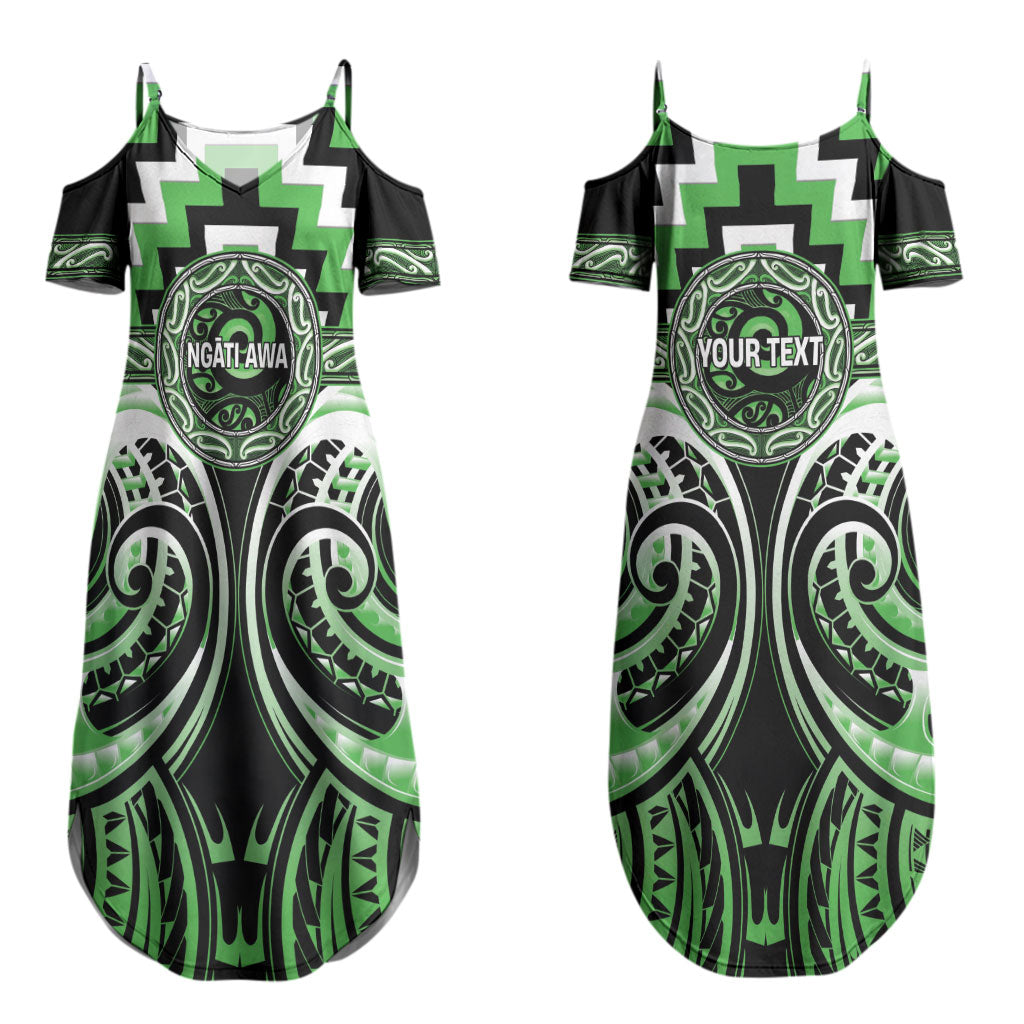 Aotearoa Ngati Awa Personalised Couples Matching Summer Maxi Dress and Hawaiian Shirt Maori Iwi Poutama Puhoro Tattoo LT14 - Polynesian Pride