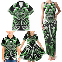 Aotearoa Ngati Awa Personalised Family Matching Tank Maxi Dress and Hawaiian Shirt Maori Iwi Poutama Puhoro Tattoo LT14 - Polynesian Pride