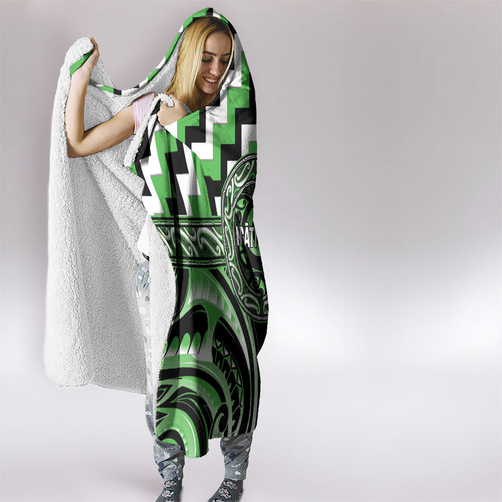 Aotearoa Ngati Awa Hooded Blanket Maori Iwi Poutama Puhoro Tattoo LT14 - Polynesian Pride