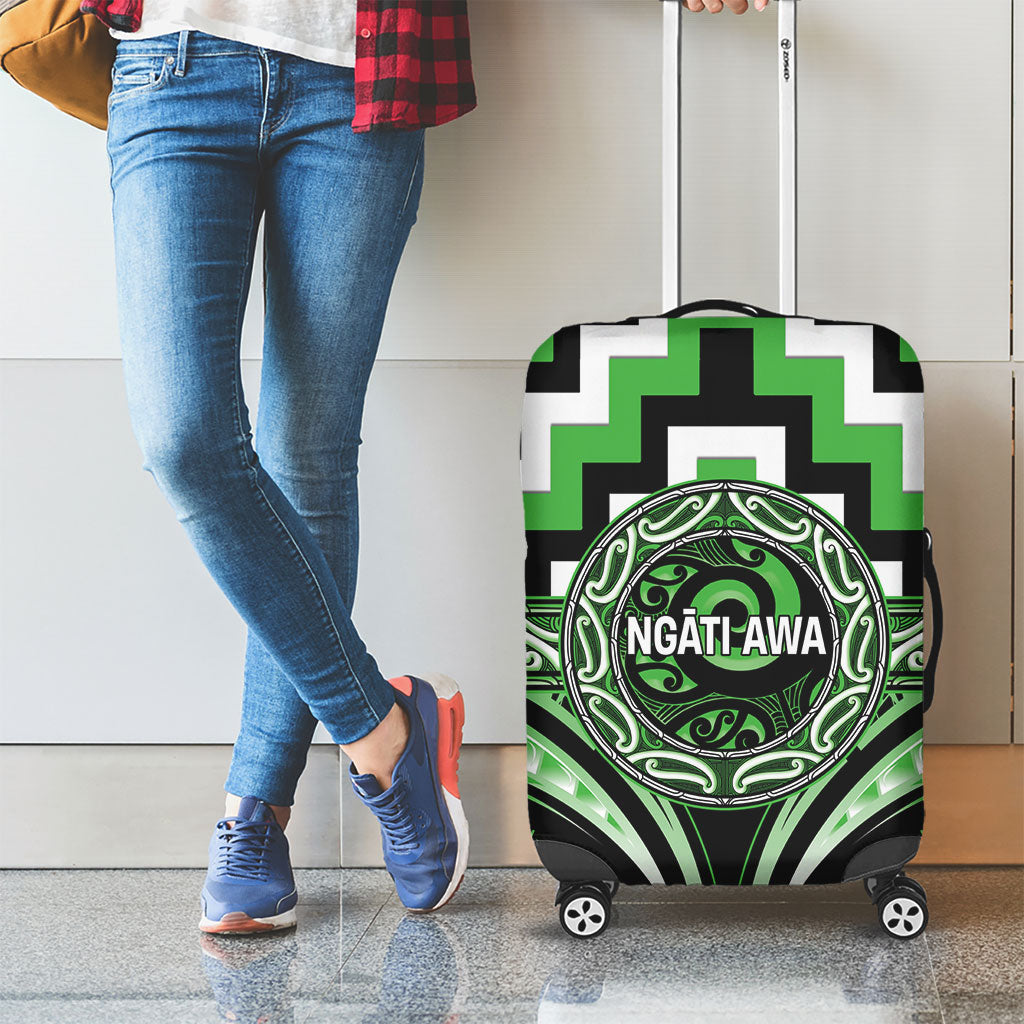 Aotearoa Ngati Awa Luggage Cover Maori Iwi Poutama Puhoro Tattoo LT14 - Polynesian Pride